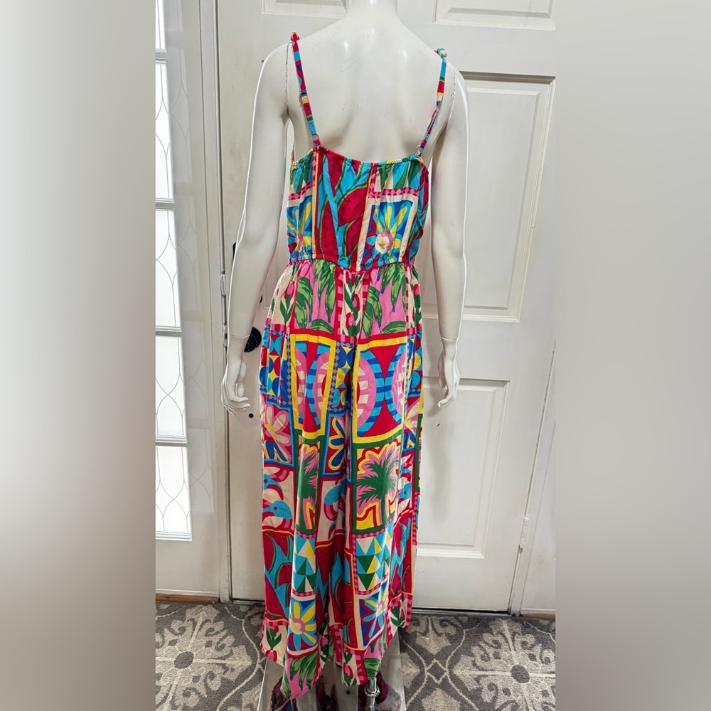 Sincerely Jules 100%Rayon Floral Multicolor Patterned Jumpsuit Size Large - Picture 4 of 13